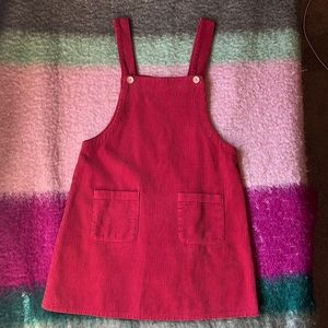 Princess Highway burgundy red corduroy overall pinafore dungaree dress size S
